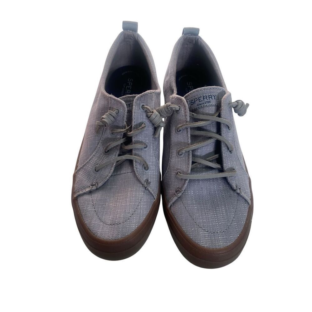 Sperry Crest Vibe Linen Women’s Sneakers in Gray Size‎ 9